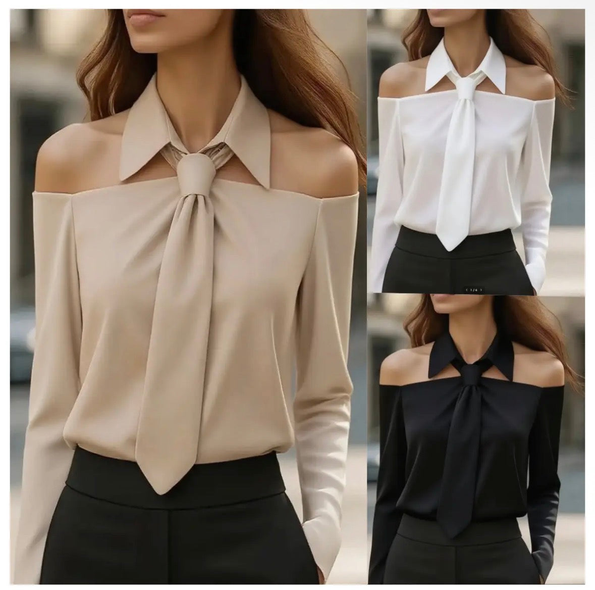 The Statement Tie Off-Shoulder Blouse