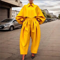 Golden Hour Cropped Top & Pleated Pant Set