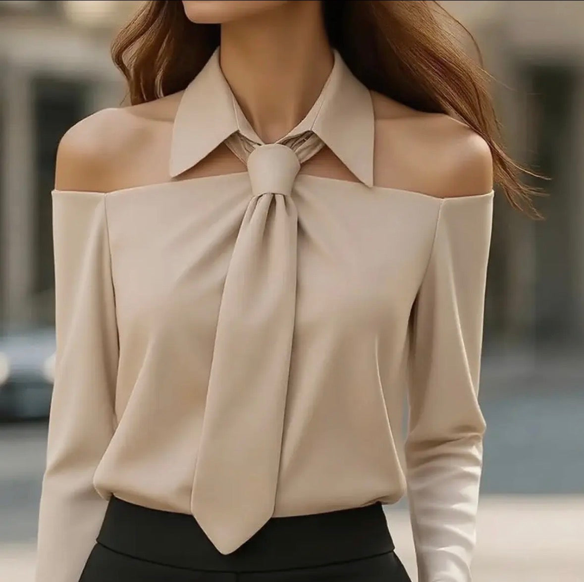 The Statement Tie Off-Shoulder Blouse
