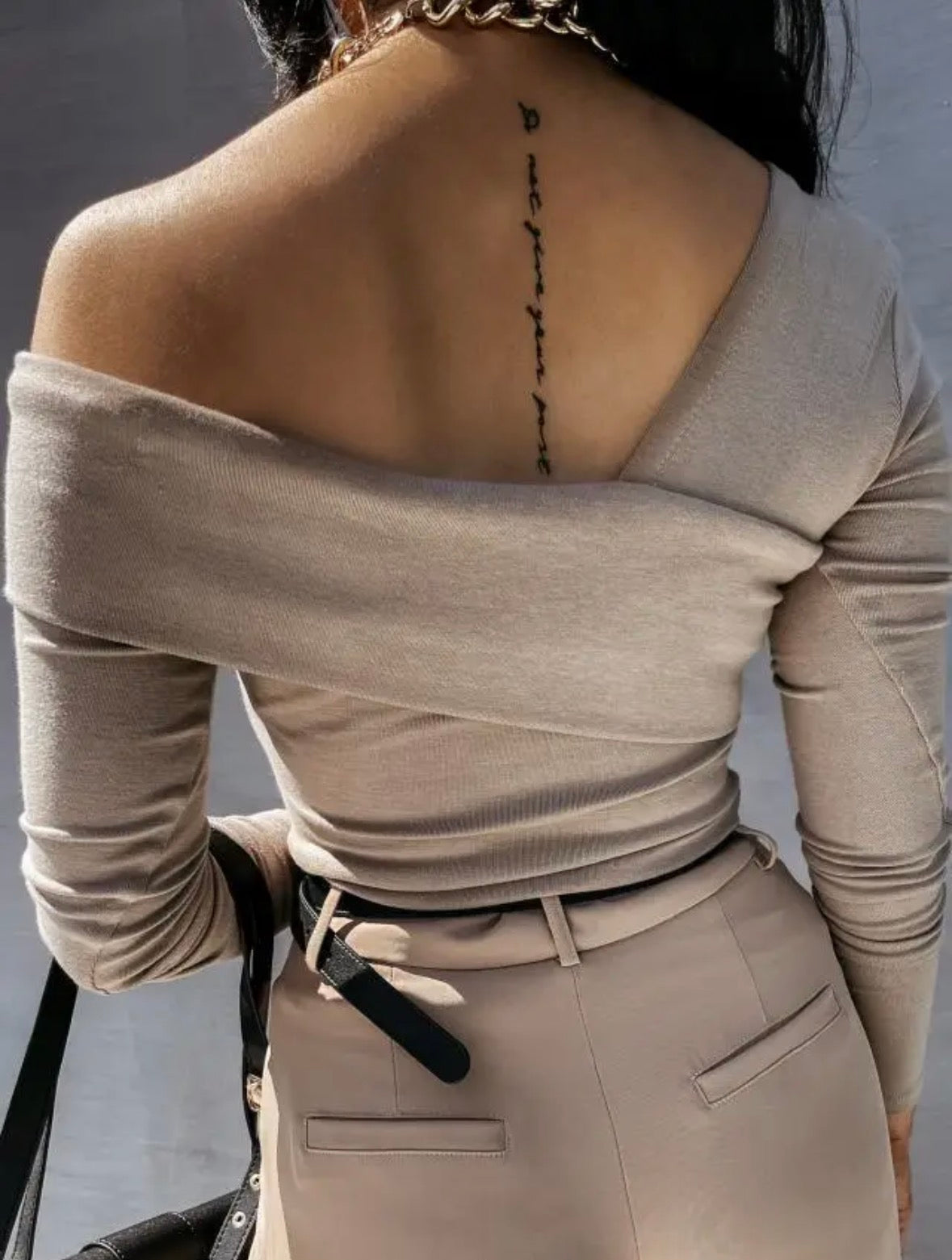 Classic Off-Shoulder Long Sleeve Top