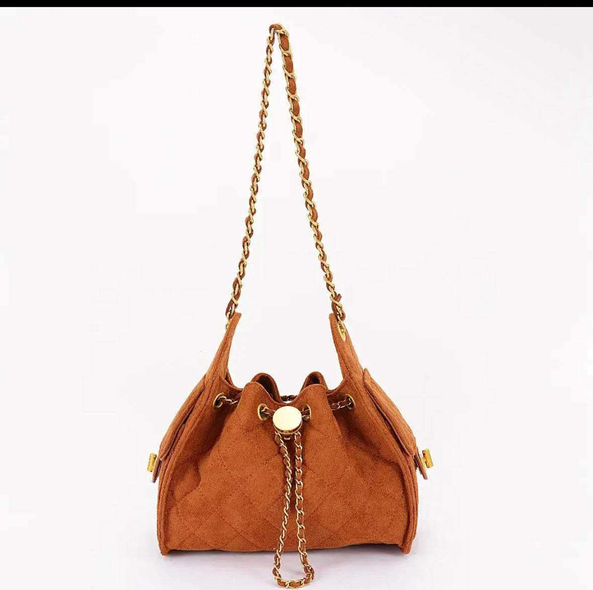 The Caramel Chain | Bucket Shoulder Bag