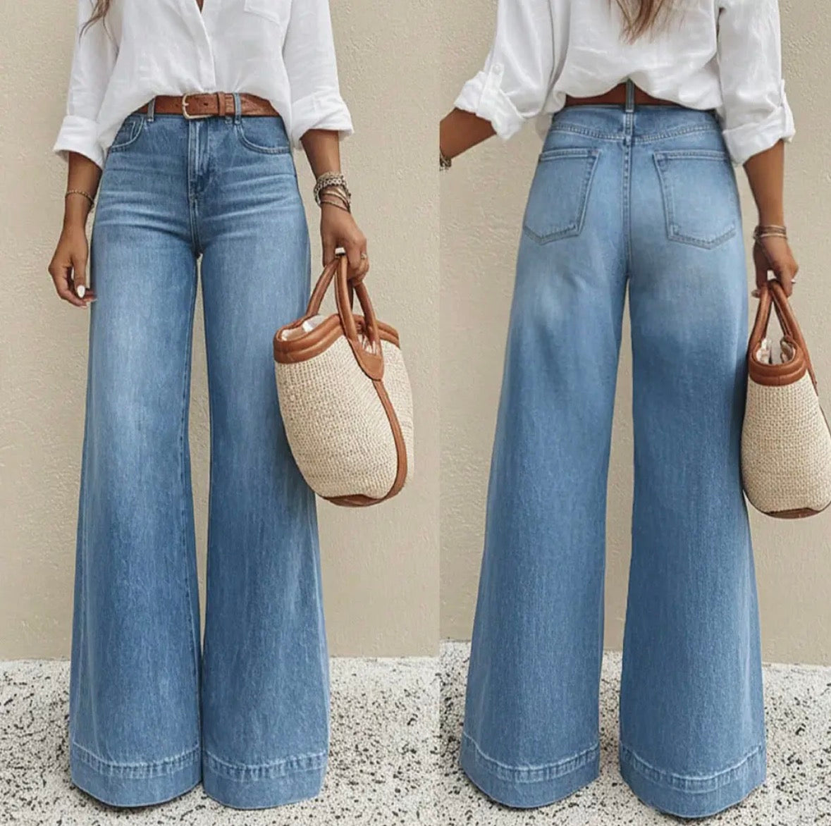 Classic High-Rise Wide-Leg Jeans