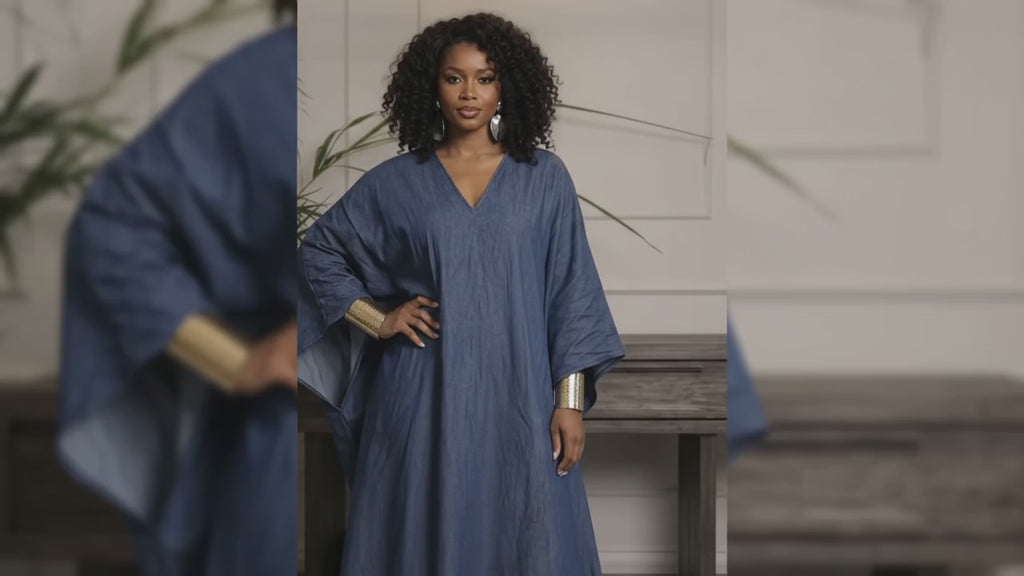 Oversized Sleeve Maxi Dress